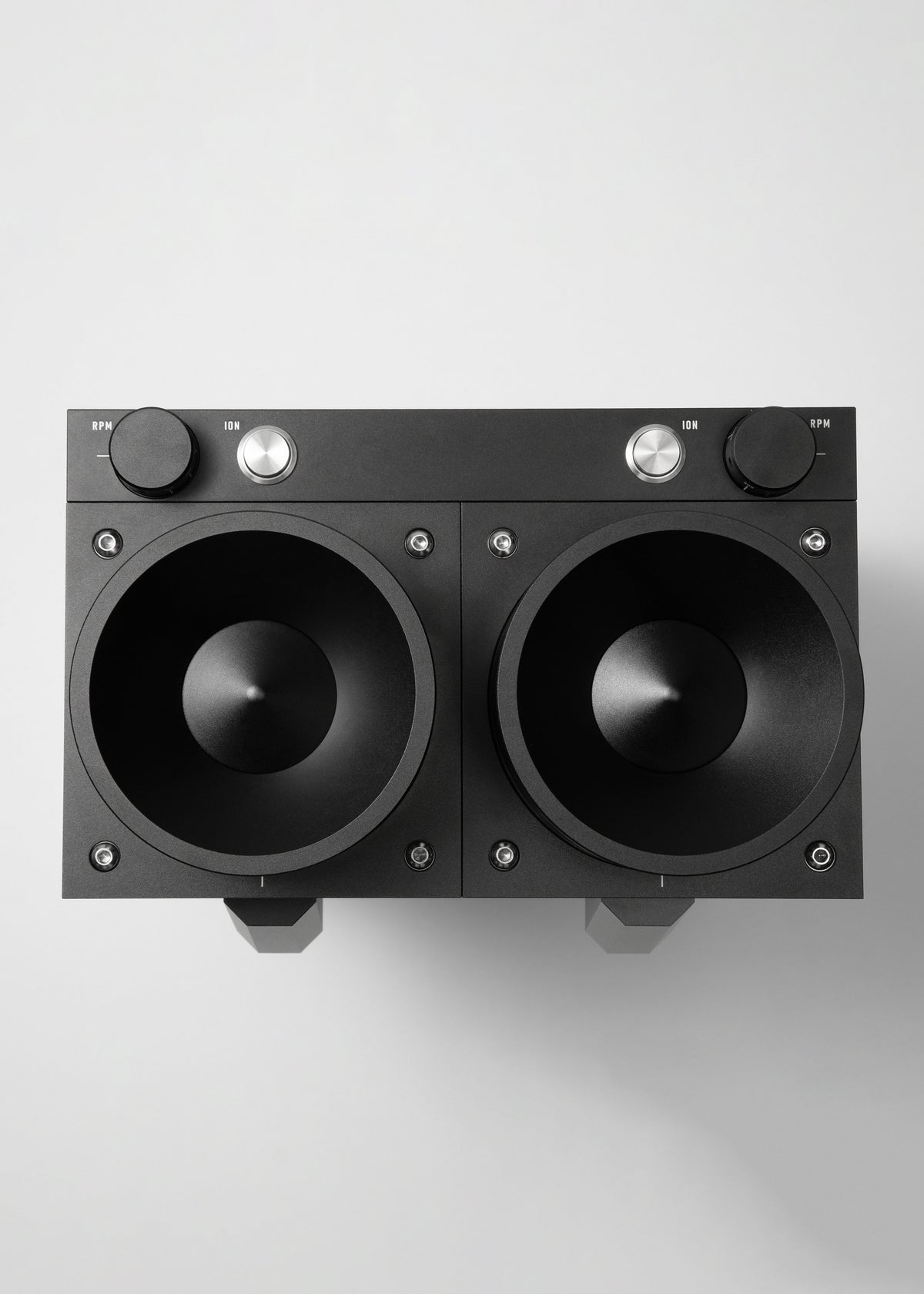 LAGOM GDS black top view of twin hoppers