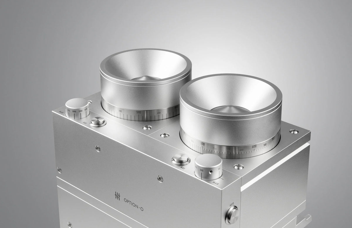 LAGOM GDS twin burr chambers close-up