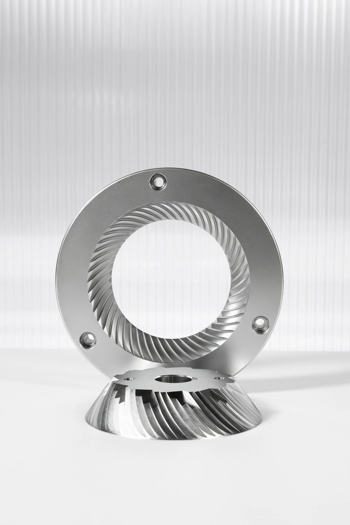 102 mm flat burr detail