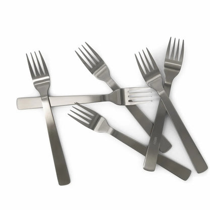 Fork Brushed Stainless (Pack of 6)
