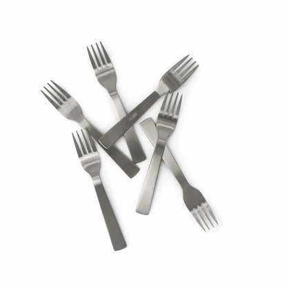 Cake fork Brushed Stainless (Pack of 6)