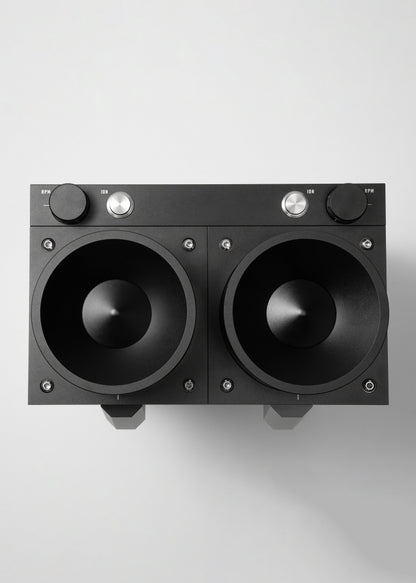 LAGOM GDS black top view of twin hoppers