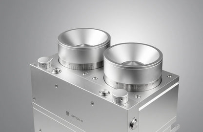 LAGOM GDS twin burr chambers close-up