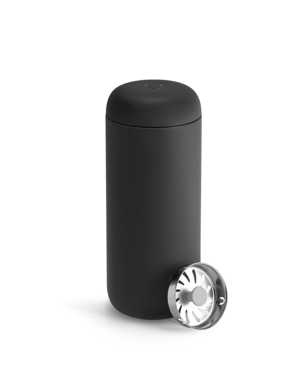 Fellow Carter Move 16 oz Matte Black mug with splash guard